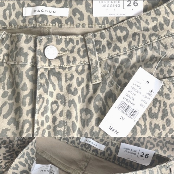 Pacsun Hi Waist Skinny Cheetah Stretchy Jeans - Picture 8 of 8